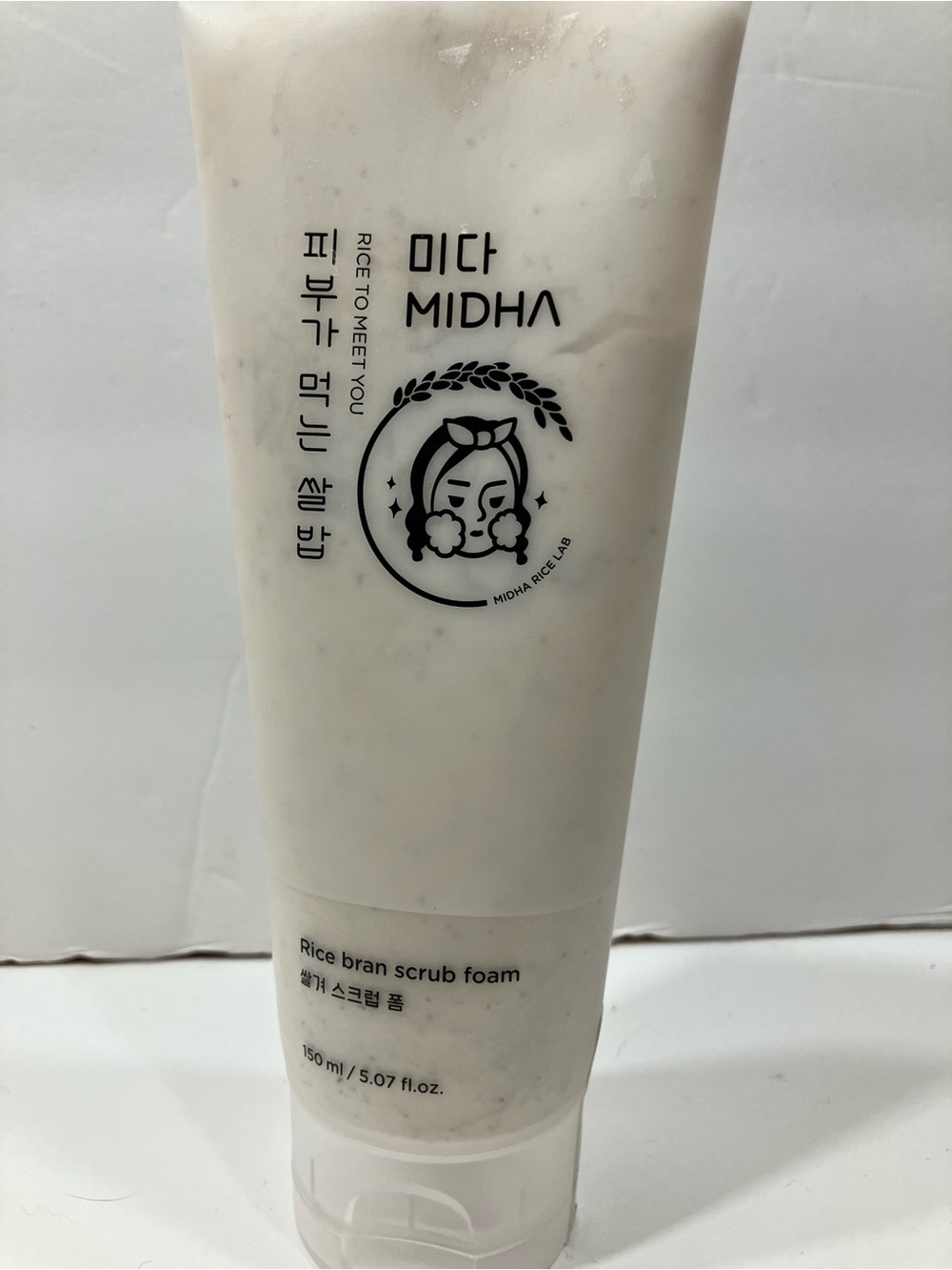 MIDHA Rice Bran Scrub Foam 5.07fl.oz/150ml Made in Korea
